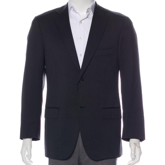 ISAIA Wool Notch-Lapel Blazer - Picture 1 of 4